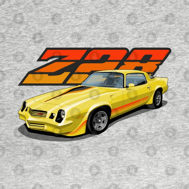 1981 Chevrolet Camaro Z28 in yellow by candcretro